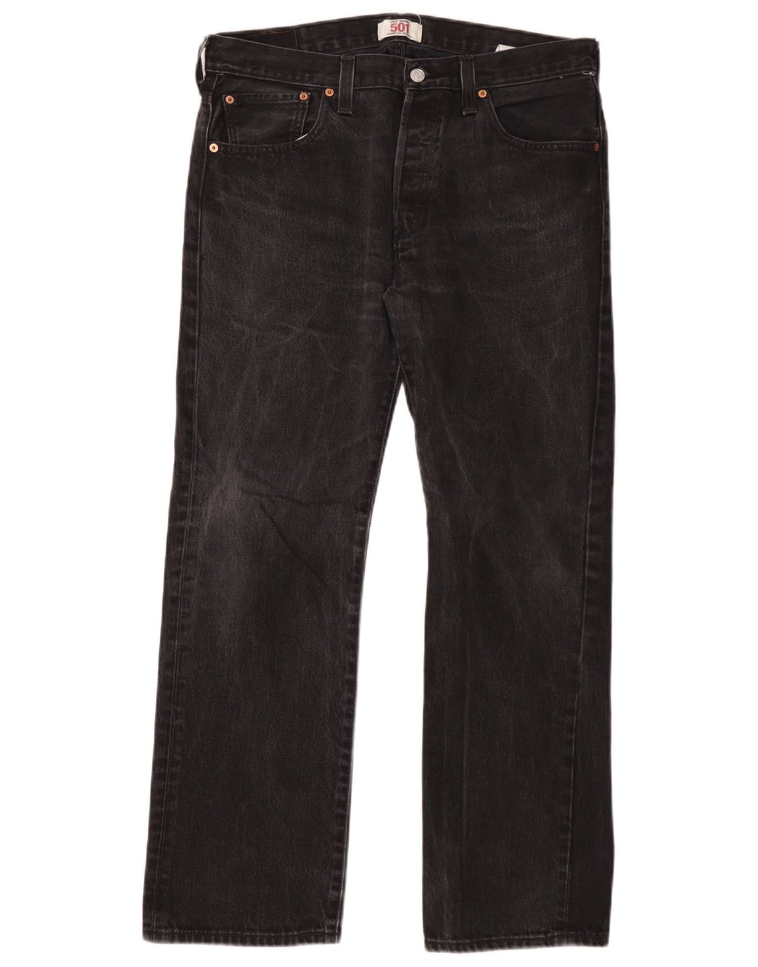 Męskie dżinsy Levi's 501 Straight W34 L30 Czarna bawełna