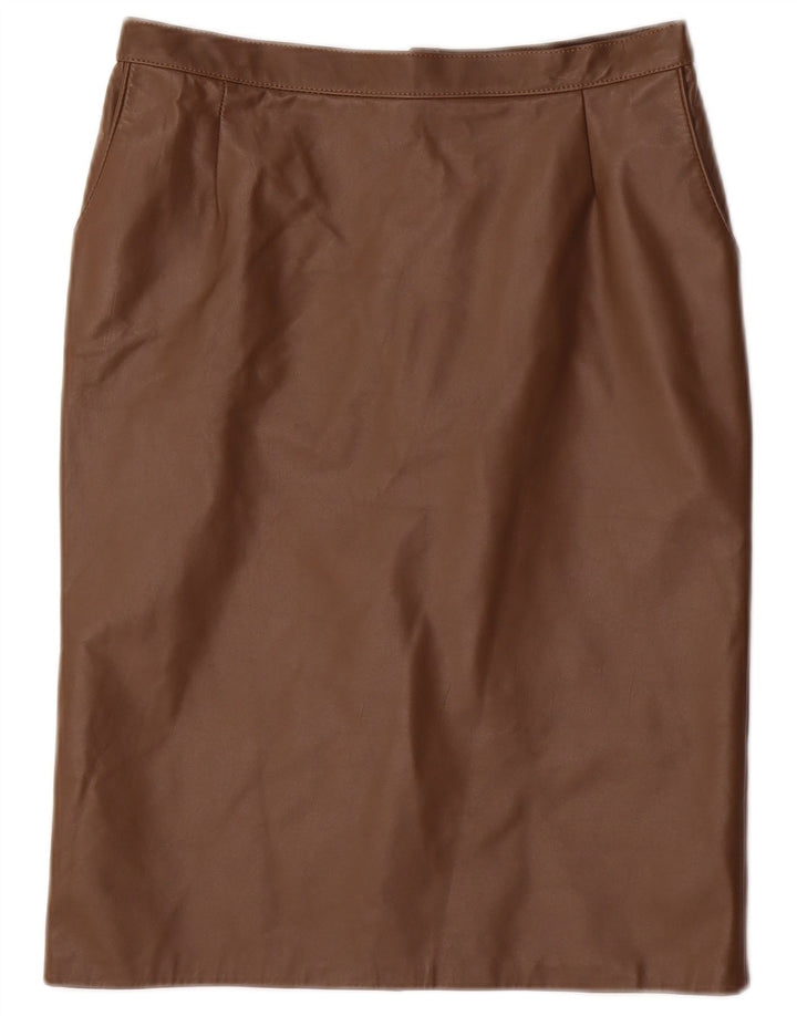 Damska spódnica ołówkowa Midi VINTAGE W28 Średni brąz