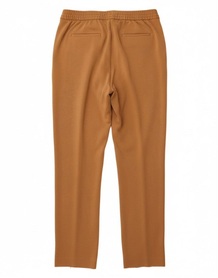MARKS & SPENCER Womens Chino Trousers UK 14 Large W32 L29 Brown Polyester