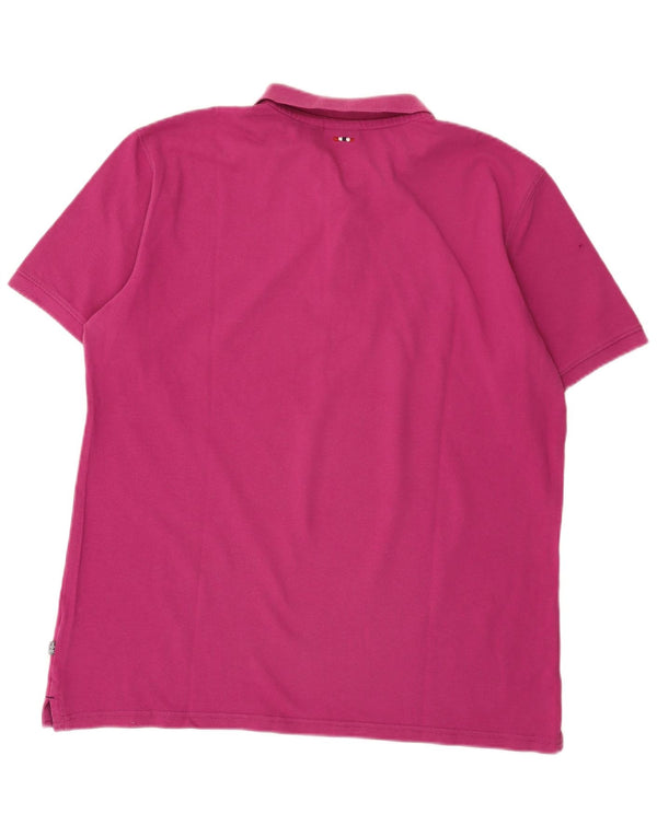 Męska koszulka polo Napapijri XL, różowa, bawełniana