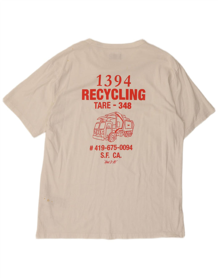 Męska koszulka z grafiką Levi's, góra XL, biała bawełna