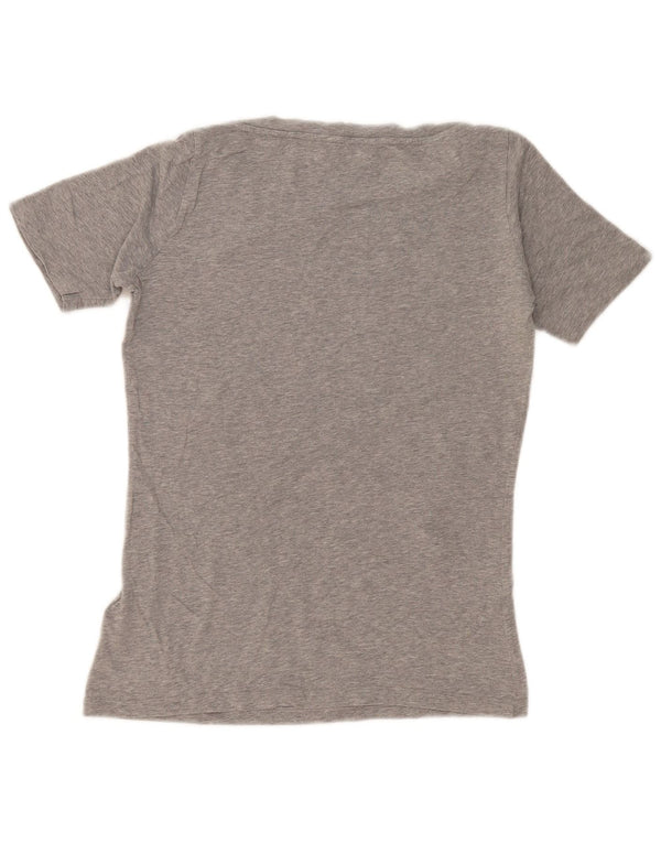 Damska koszulka z grafiką Trussardi Jeans Top UK 10, mała, szara bawełna
