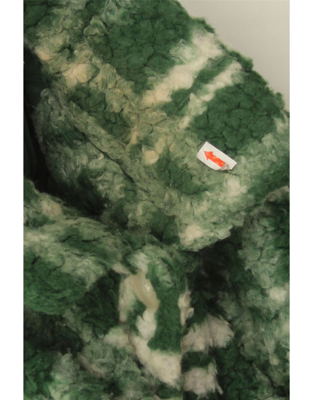 Damska kurtka polarowa oversize Zara UK 14, duża, zielona, poliestrowa w kratę