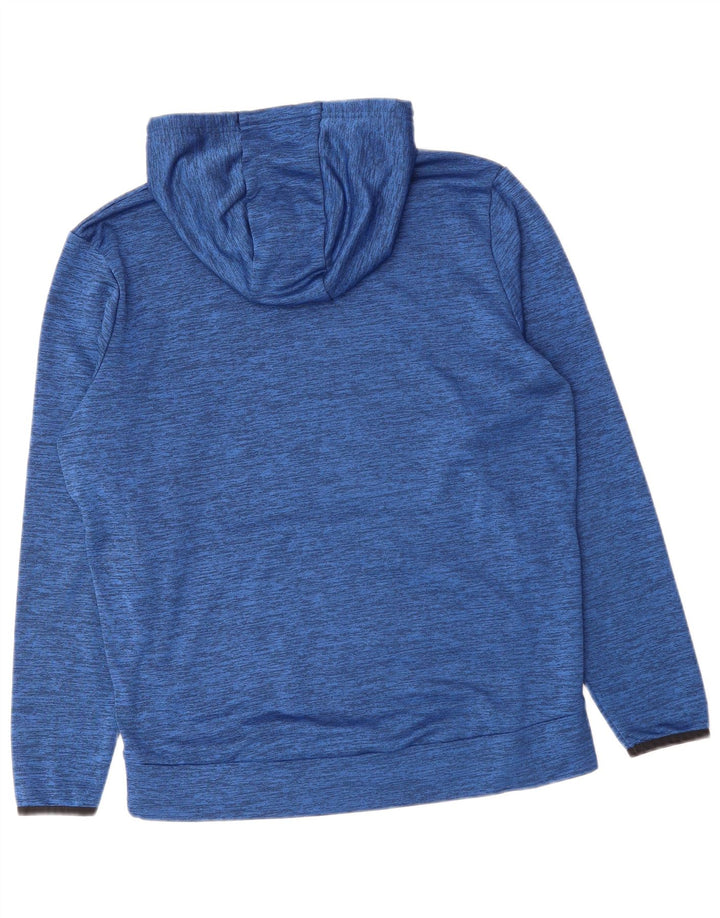 UNDER ARMOUR Męski sweter o luźnym kroju z kapturem, w kolorze średniego niebieskiego, z poliestru w cętki