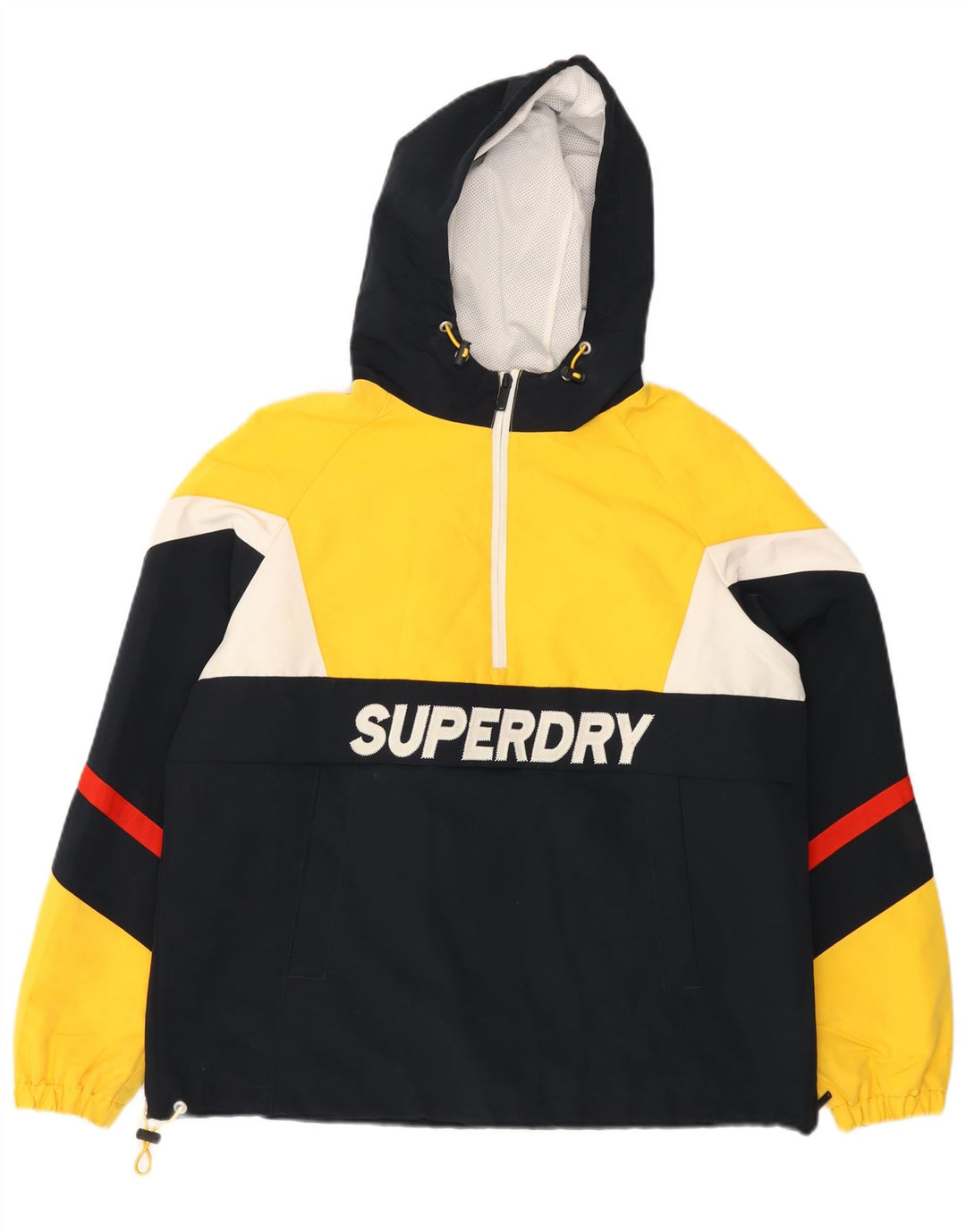 SUPERDRY Damska kurtka Anorak Oversize Graphic UK 12 Średni żółty