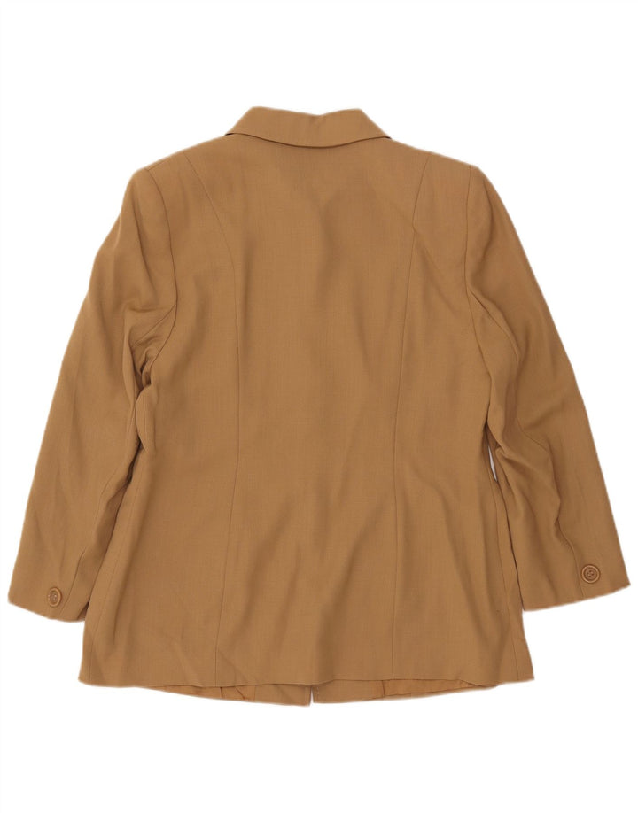 MARKS & SPENCER Damska marynarka zapinana na 5 guzików UK 16, duża beżowa wełna