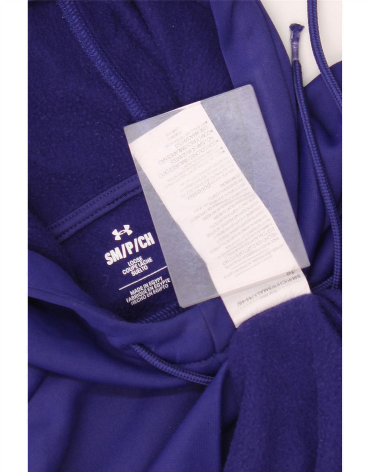 UNDER ARMOUR Męski sweter z kapturem o swobodnym kroju, mały, fioletowy, poliestrowy