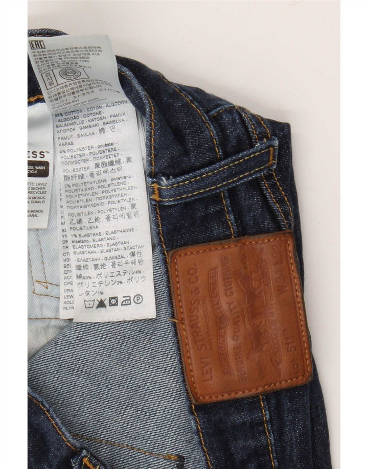 Męskie jeansy Levi's 511 Slim W34 L32 Granatowa bawełna
