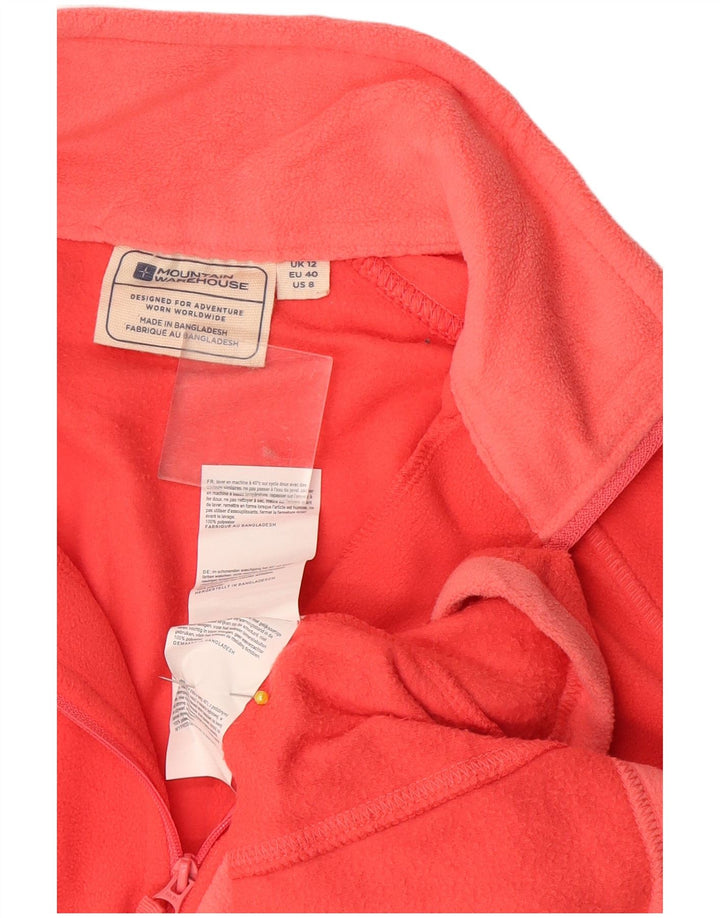 Damski sweter polarowy Mountain Warehouse z zamkiem błyskawicznym UK 12, średni pomarańczowy