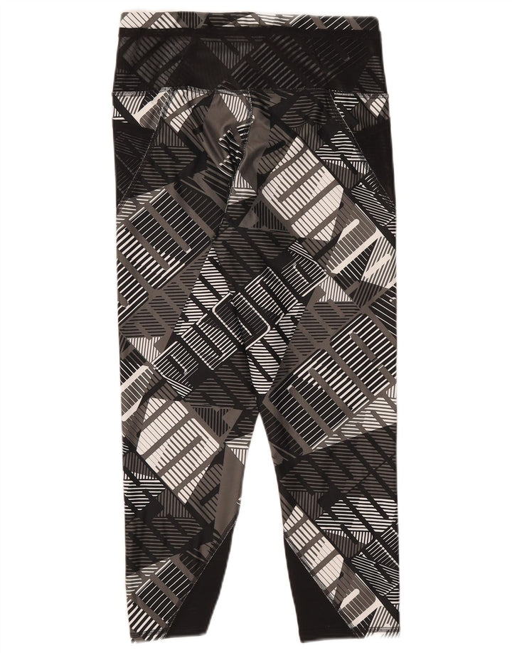 Damskie legginsy Capri Puma UK 12 Średni czarny geometryczny poliester