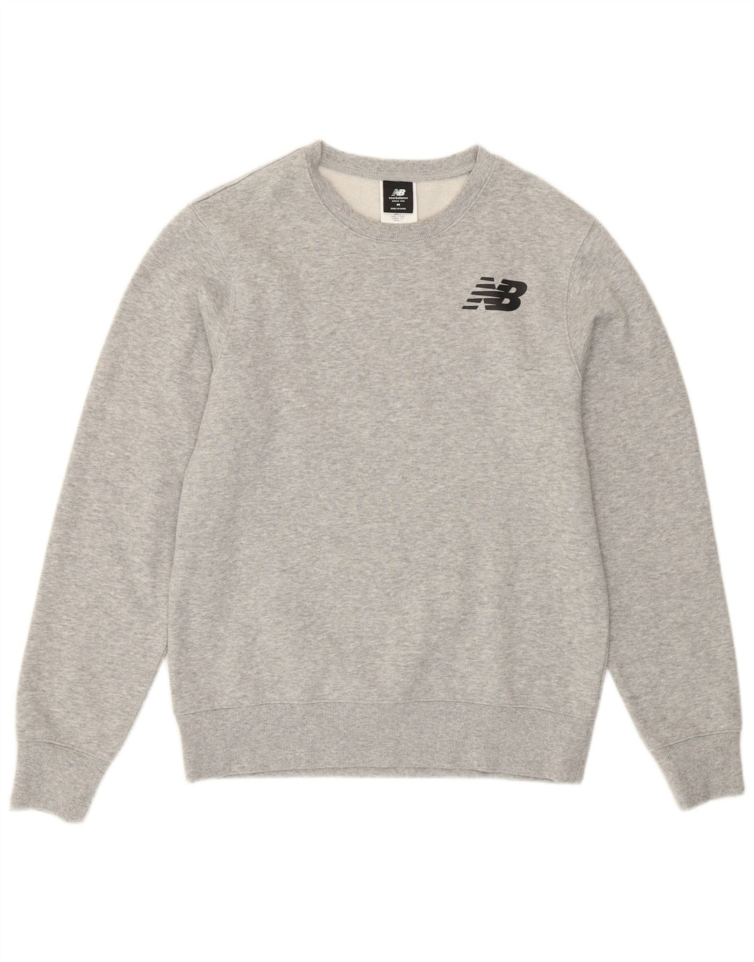 Męski sweter New Balance, średnioszary, bawełniany