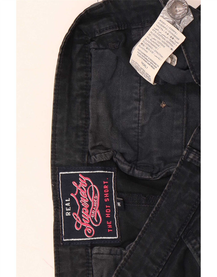 Damskie spodenki chino Superdry, średnie W32, czarne, bawełniane