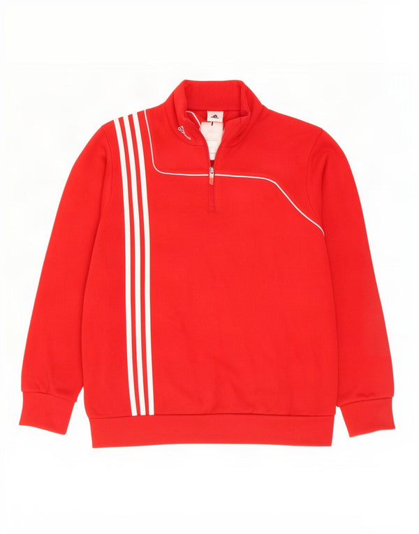 Bluza męska Adidas z zamkiem błyskawicznym, duża, czerwona, bawełniana