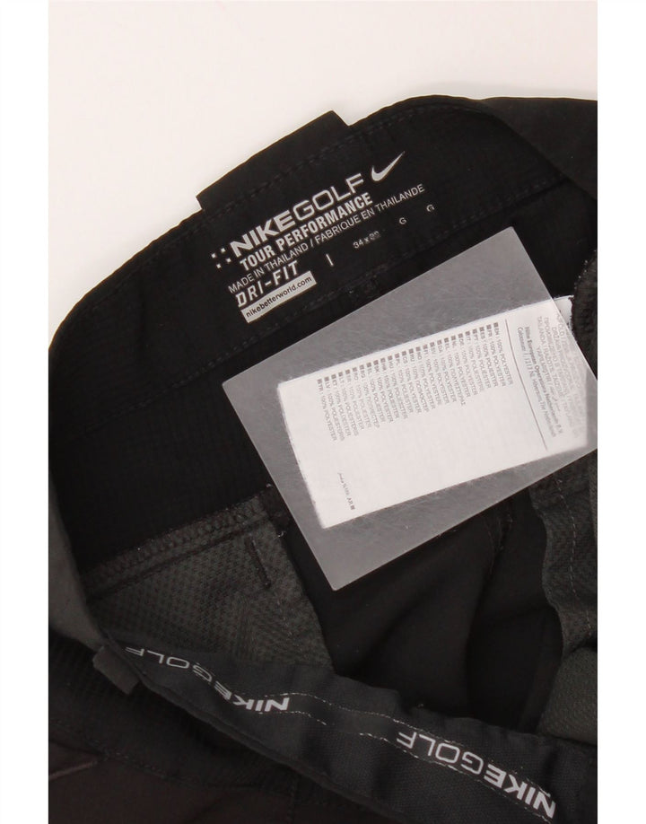 Męskie spodnie Chino Nike Dri Fit W34 L30 Czarny poliester