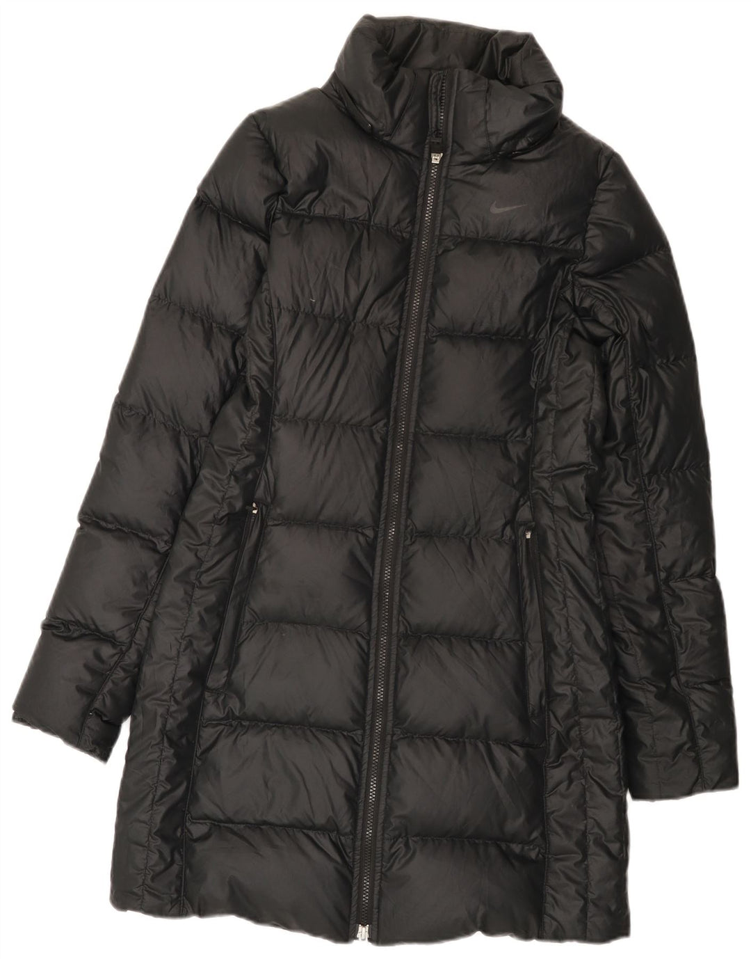 Damski ocieplany płaszcz Nike UK 6 XS, czarny poliester