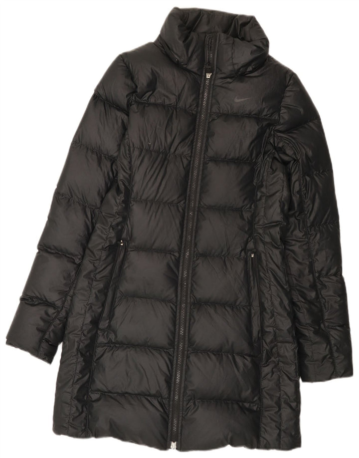 Damski ocieplany płaszcz Nike UK 6 XS, czarny poliester