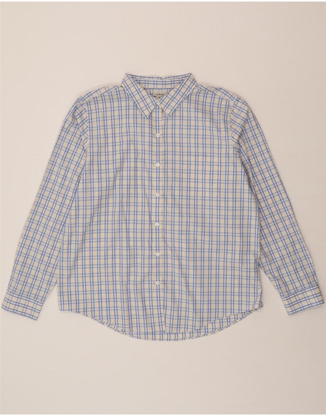 L.L.BEAN Mens Shirt XL Blue Check Cotton Vintage L.L.Bean and Second-Hand L.L.Bean from Messina Hembry 
