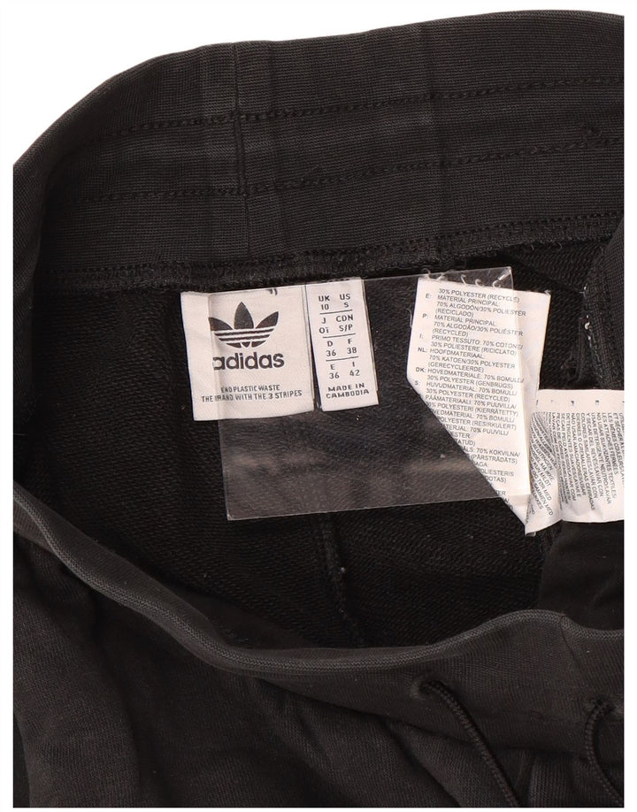 Damskie spodnie dresowe ADIDAS Joggers UK 10, małe, czarne, poliestrowe