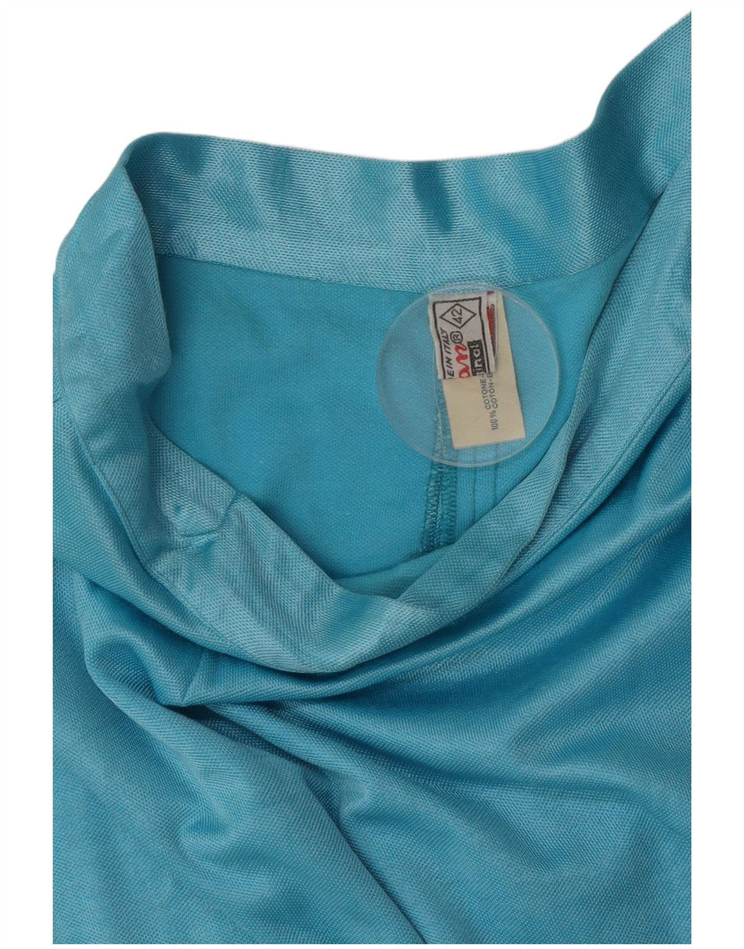 Vintage damska spódnica ołówkowa IT 42 Medium W26 niebieska bawełna