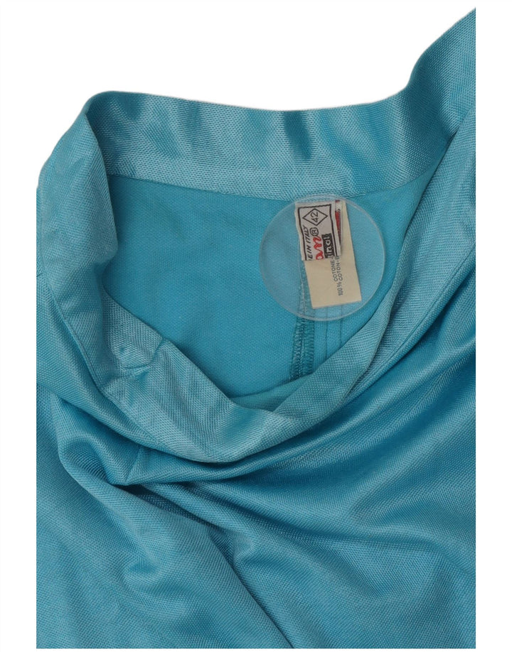 Vintage damska spódnica ołówkowa IT 42 Medium W26 niebieska bawełna
