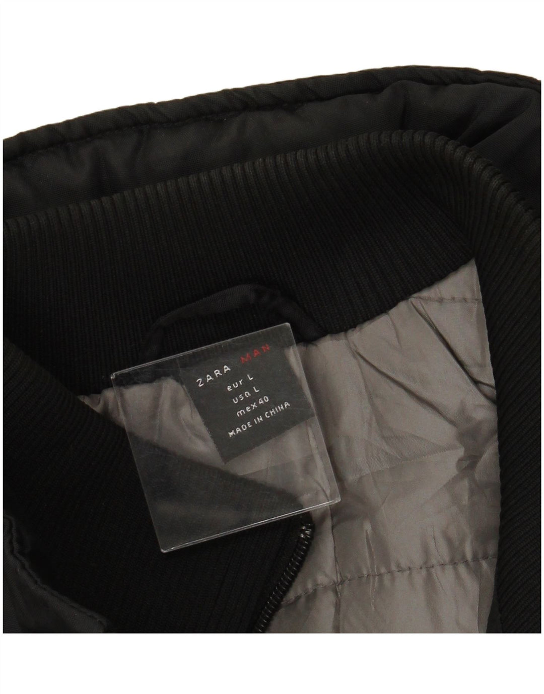 Męska kurtka bomberka z kapturem ZARA UK 40, duża, czarna, nylonowa