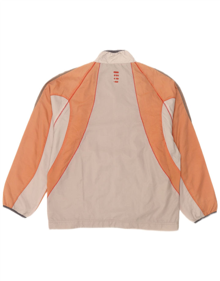 Męska kurtka dresowa Fila, mała, beżowa, z blokami kolorów, poliamid