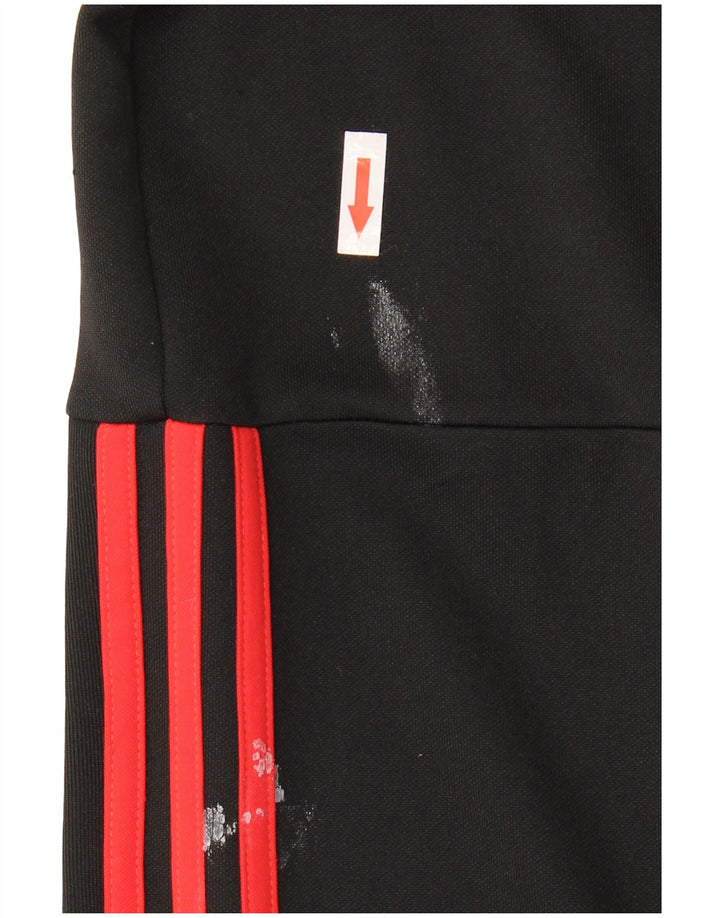 Męskie spodnie dresowe Adidas, średni czarny poliester z blokami kolorów