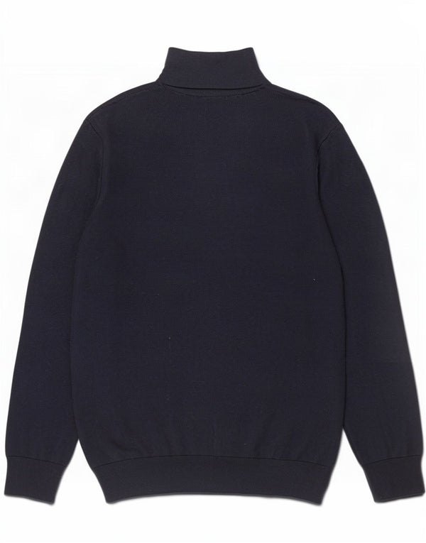 Polo Ralph Lauren Mens Zip Neck Jumper Sweater XL Navy Blue Cotton