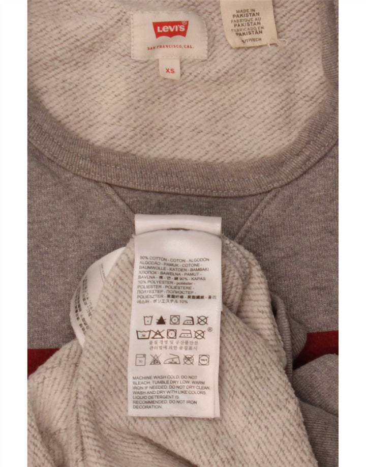 Męska bluza Levi's z grafiką, sweter XS, szara bawełna