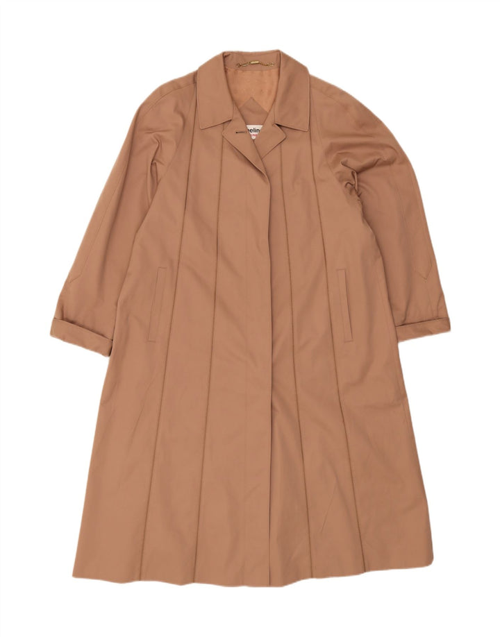 VALMELINE Womens Overcoat UK 12 Medium Beige Polyester Vintage Valmeline and Second-Hand Valmeline from Messina Hembry 