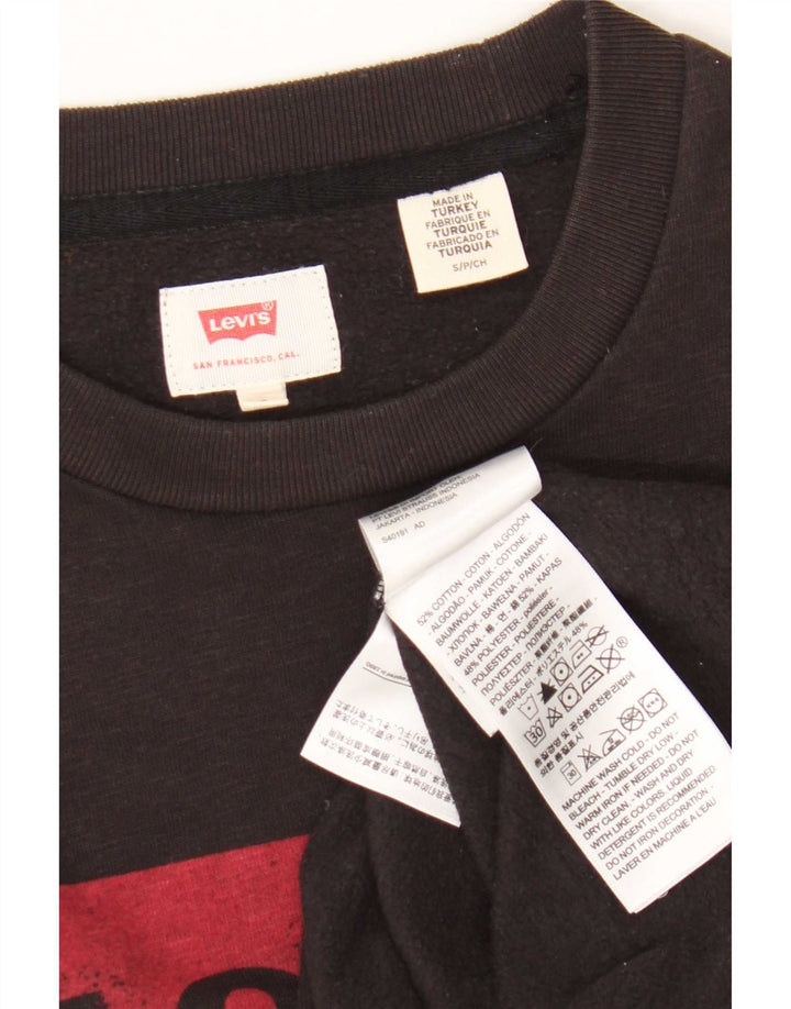 Męska bluza z grafiką Levi's, mała, brązowa, bawełniana