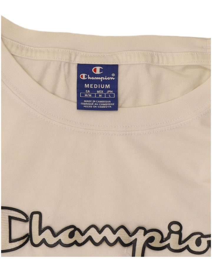 Damska koszulka Champion Crop Graphic Top UK 14 Medium White