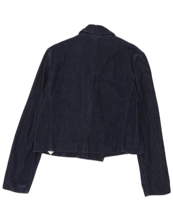 Damska marynarka jeansowa Zara Crop Double Breasted UK 10, mała granatowa