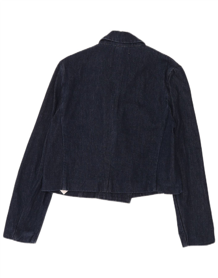 Damska marynarka jeansowa Zara Crop Double Breasted UK 10, mała granatowa