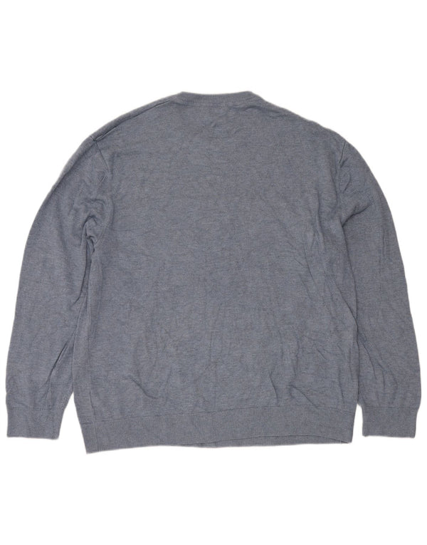 Męski sweter Nautica z okrągłym dekoltem, 2XL, niebieska bawełna