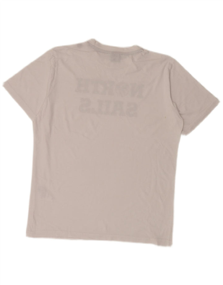 Męski T-shirt z grafiką North Sails, mały, biały, bawełniany