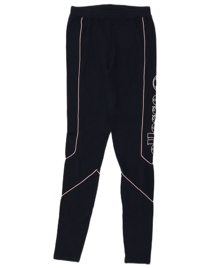 Damskie legginsy Ellesse Graphic UK 8 Small, granatowe, bawełniane