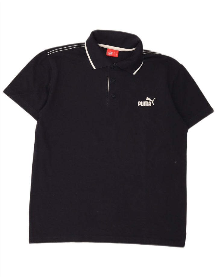Męska koszulka polo Puma, mała, czarna, z poliestru