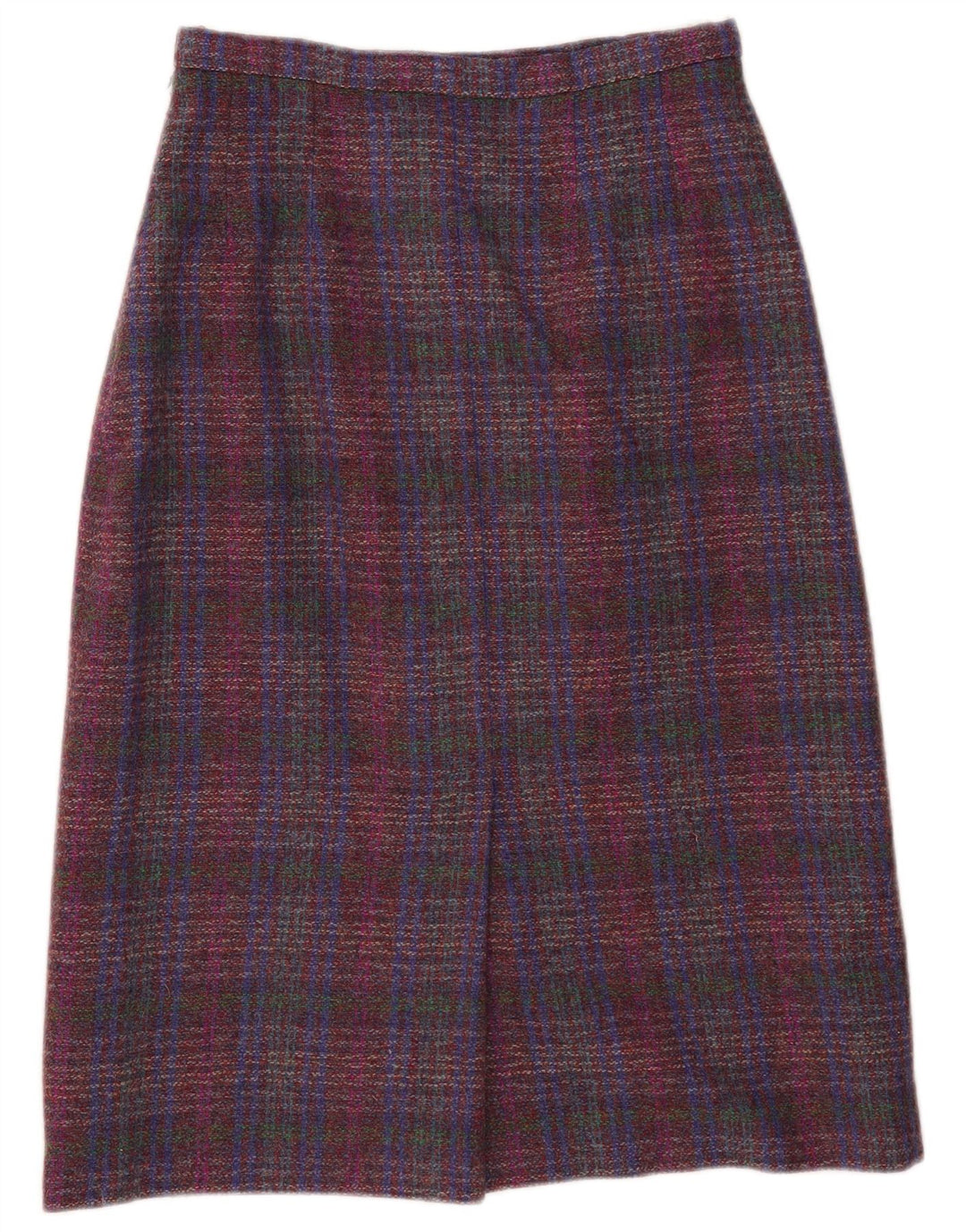 Damska spódnica Midi Pitlochry UK 14 Medium W30 Wielokolorowa wełna w kratę