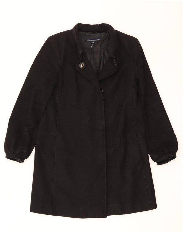 Damski płaszcz oversize French Connection UK 8 Small, czarna, dziewicza wełna