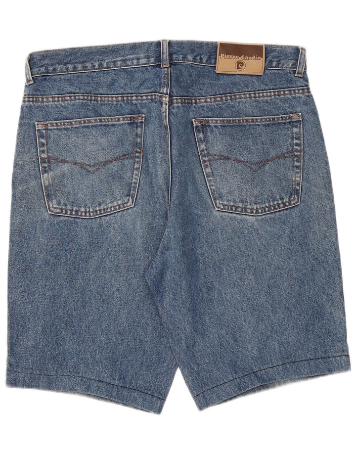 PIERRE CARDIN Mens Denim Shorts W38 XL Blue Cotton