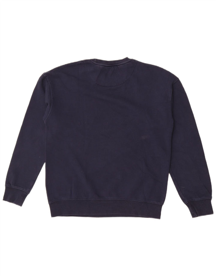 Męski sweter z grafiką Jack & Jones, średni granatowy, bawełniany