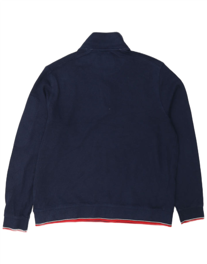 Marks & Spencer Męski sweter z zamkiem błyskawicznym XL, granatowy, bawełniany