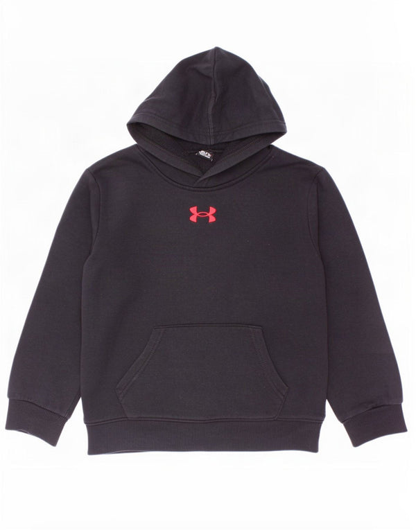 Chłopięcy sweter z kapturem Under Armour z grafiką, 4-5 lat, czarny, bawełniany