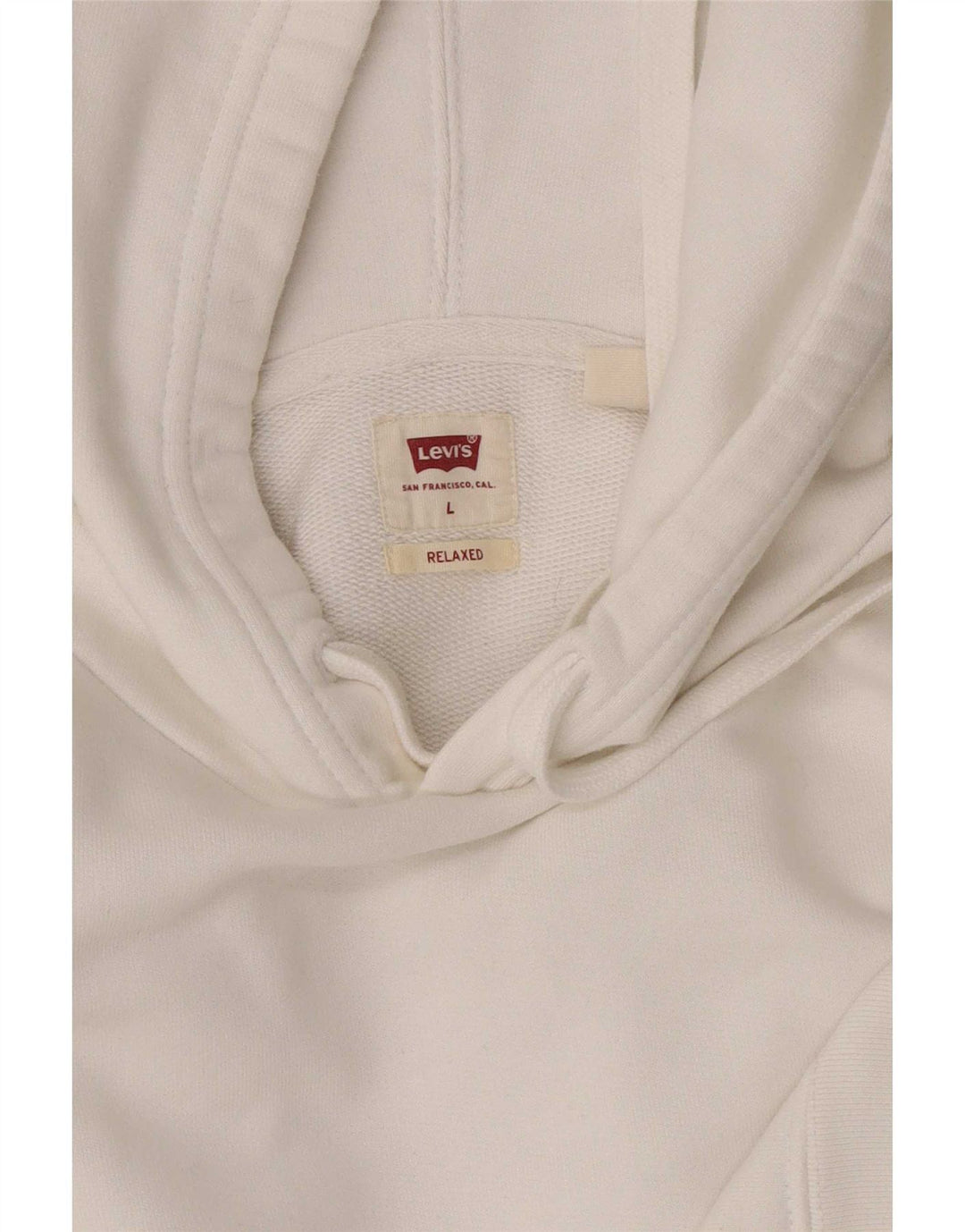 Męski sweter z kapturem Levi's o swobodnym kroju, duży, biały