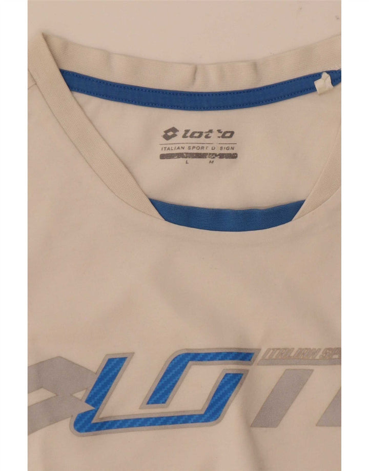 Męska koszulka graficzna Lotto Top Medium White