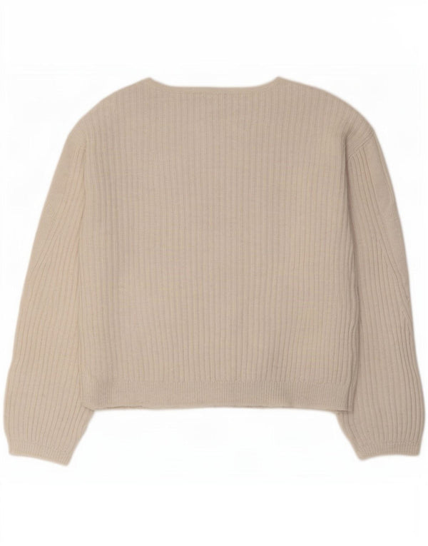 Marks & Spencer Damski sweter z dekoltem w łódkę, UK 10, mały, w kolorze złamanej bieli