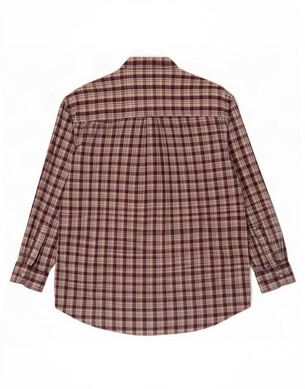 Koszula męska Chaps Ralph Lauren, duża, bordowa, bawełniana w kratę