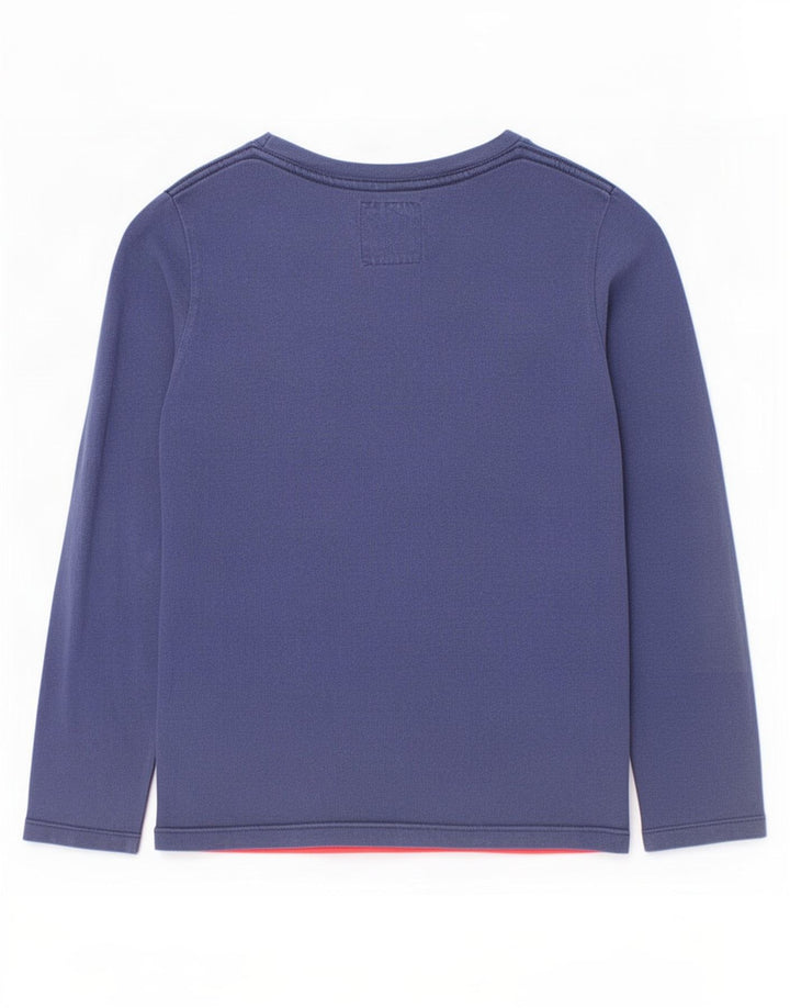 Chłopięcy top z grafiką Levi's z długim rękawem 9-10 lat, granatowy, z blokami kolorów