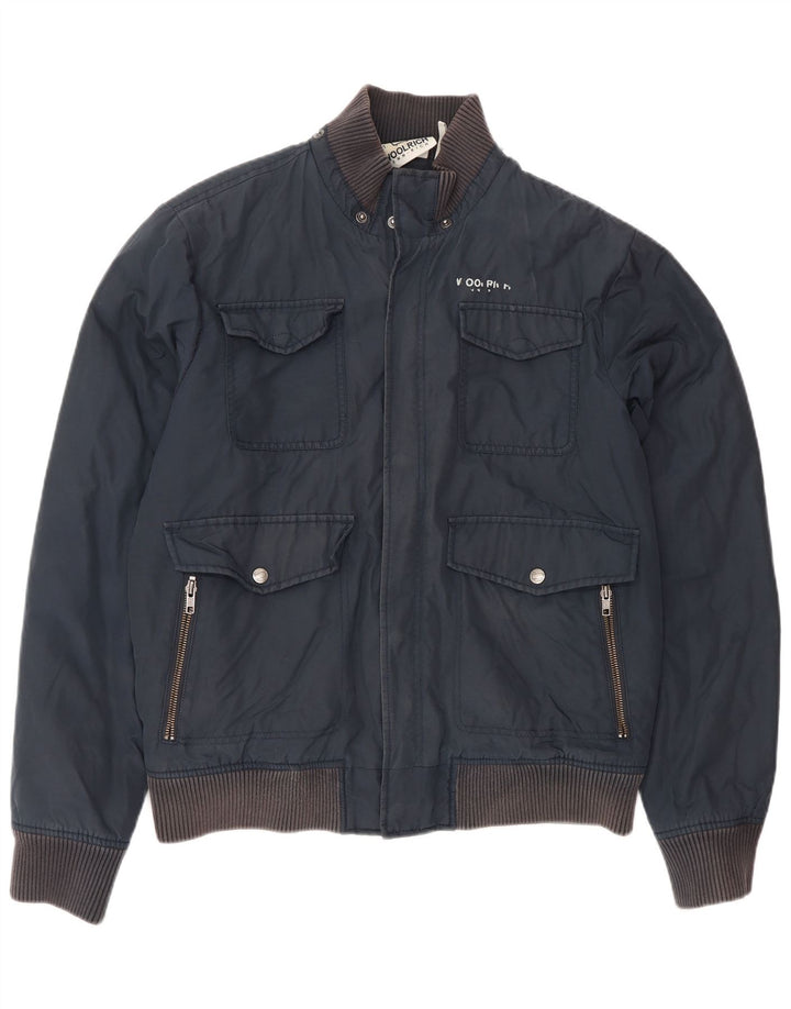 Kurtka męska Woolrich Utility UK 40, duża, granatowa, bawełniana